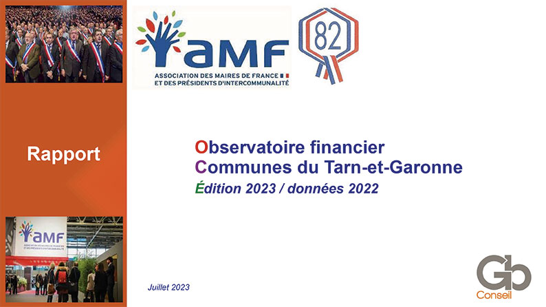 Observatoire financier des communes du 82 2023 par Gilles Barou GB Conseil - Montauban