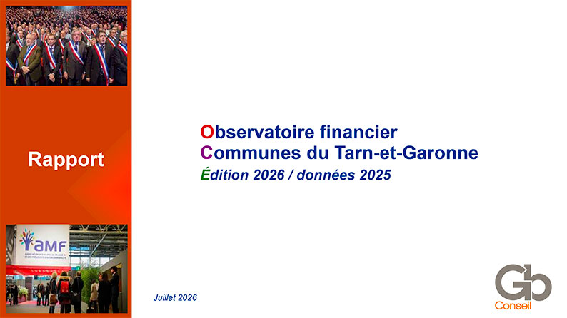 Observatoire financier des communes du 82 2026 par Gilles Barou GB Conseil - Montauban Observatoire financier des communes du 82 2026 par Gilles Barou GB Conseil - Montauban